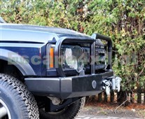 HD-Windenstoßstange für Land Rover Discovery II 1998-2005, +50 mm verlängert - mit  Rammschutz